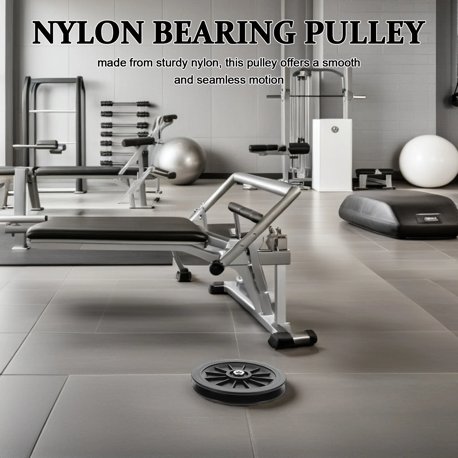 

Reinforced Structure Nylon Pulley Wheel Cable Installation Pulley Fitness Equipment Accessory Exercise Equipment