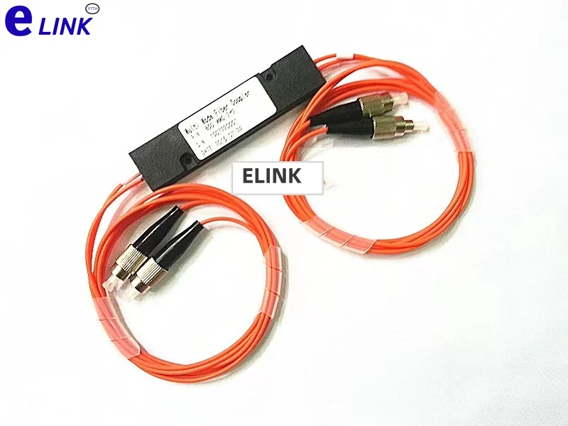 fiber optic splitter 2X2 multimode optical fibre coupler OM1 OM2 850nm 62.5 FC/UPC ABS box 1 piece 62.5/125um,50/125um