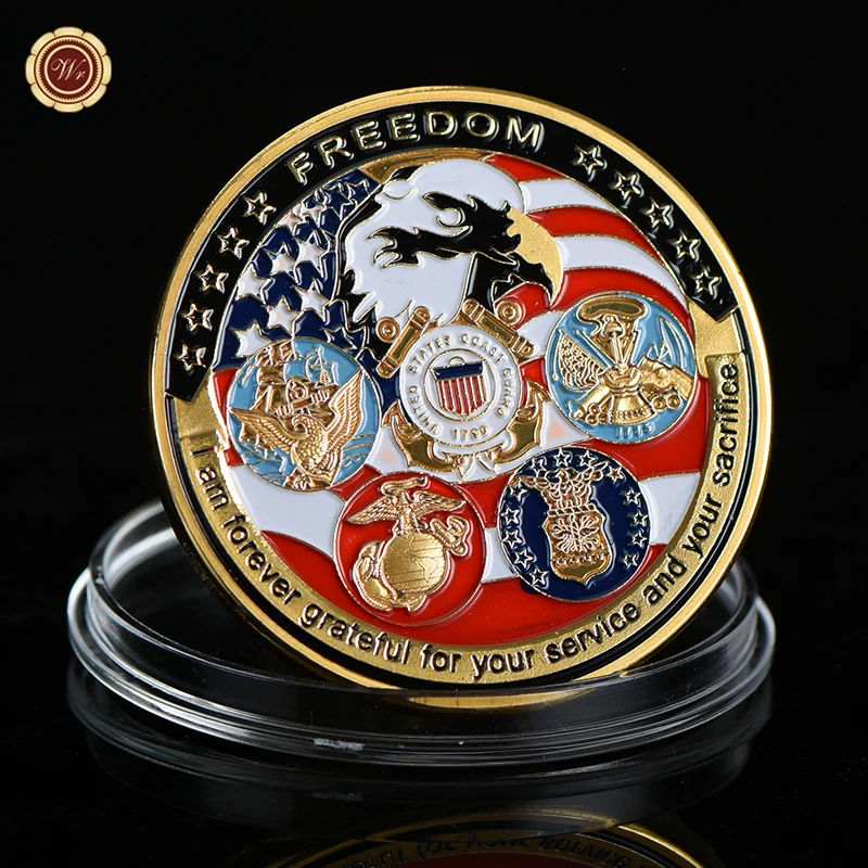 США, ВМС, армия береговой охраны, Американская свобода, искусственная Золотая тарелка, военный редкий вызов, монета, сувенир, коллекция, домашний декор США, ВМС, армия береговой охраны, Американская свобода, искусственная Золотая тарелка, военный редкий вызов, монета, сувенир, коллекция, домашний декор