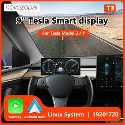 Novozopai Tesla Model 3&Y Heads up Display with Air Outlet Support Wireless Carplay & Android Auto with Optional Camera