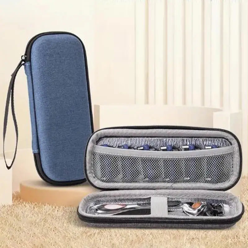 Male Shaver Storage Box Portable Razor Travel Carrying Bag Waterproof Razor Shaver Case Shakeproof for Gillette Mens Razor