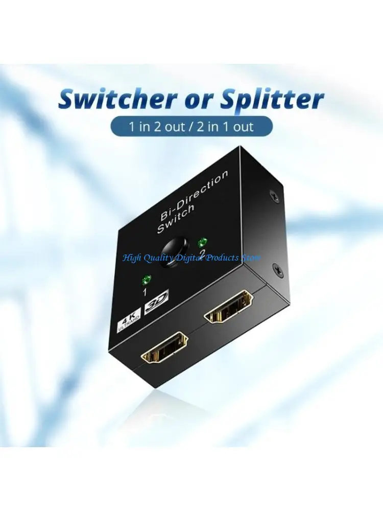 

U2JE Bidirectional HDMIs Switcher Manual HDMIs Hub with USB Cable for Multiple Screen