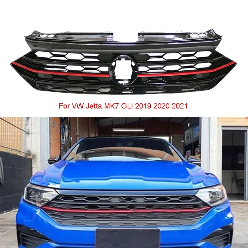 

Auto Replacement Front Bumper Grille Racing Grill Cover For VW Jetta MK7 GLI 2019 2020 2021 17A853651AC