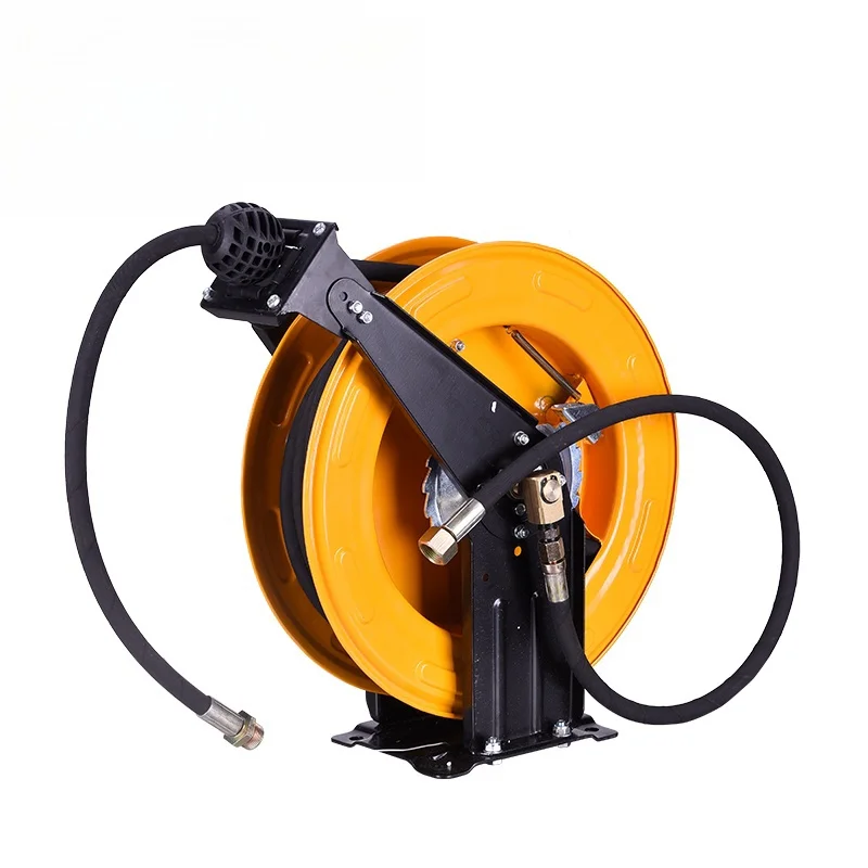 

High-pressure water drum empty disk steel wire hose explosion-proof hose Automatic retractable hose reel car wash store tools