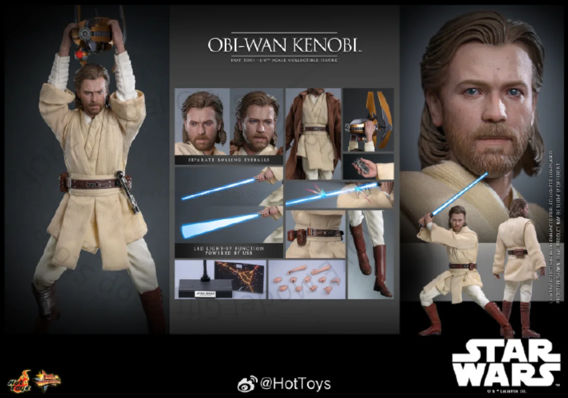 

Оригинальные горячие игрушки Star Wars Episode II: Attack of the Clones, Obi-Wan 1/6 Action Dolls, коллекция игрушек, подарки, персонажи аниме