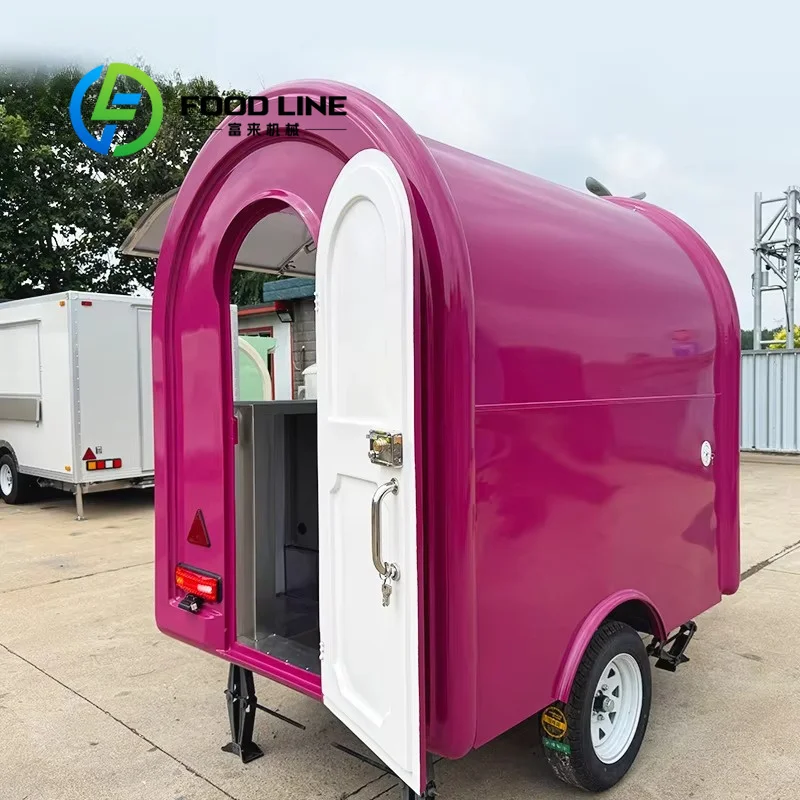 Food Trailer, Fully Functional Mobile Food Kiosk For Coffee Drinks, Dessert Sales, Street‑Side Fair Ground Commercial Operation
