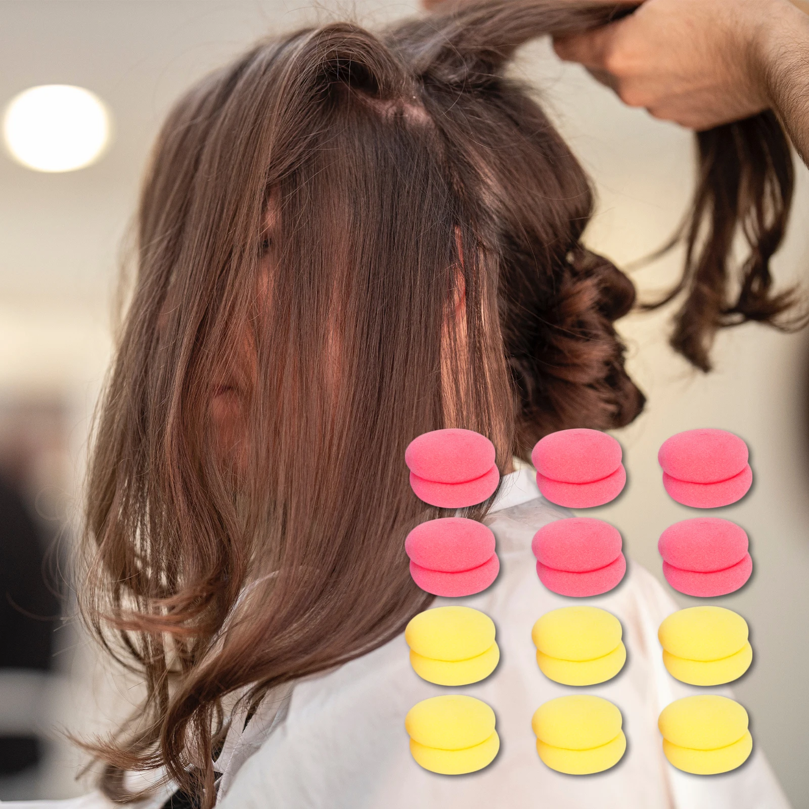 

2 Pack Hair Curling Ball Rollers Sponge Volumizing Women Spoolies Durable Lightweight Styling Tool Mushroom Design For Natural