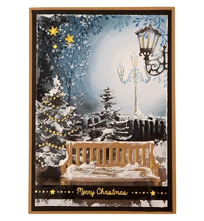 Christmas Night Scenery Stamps And Dies Scrapbook Diary Decoration Bird Tree Stencil Embossing Template DIY Greeting Card