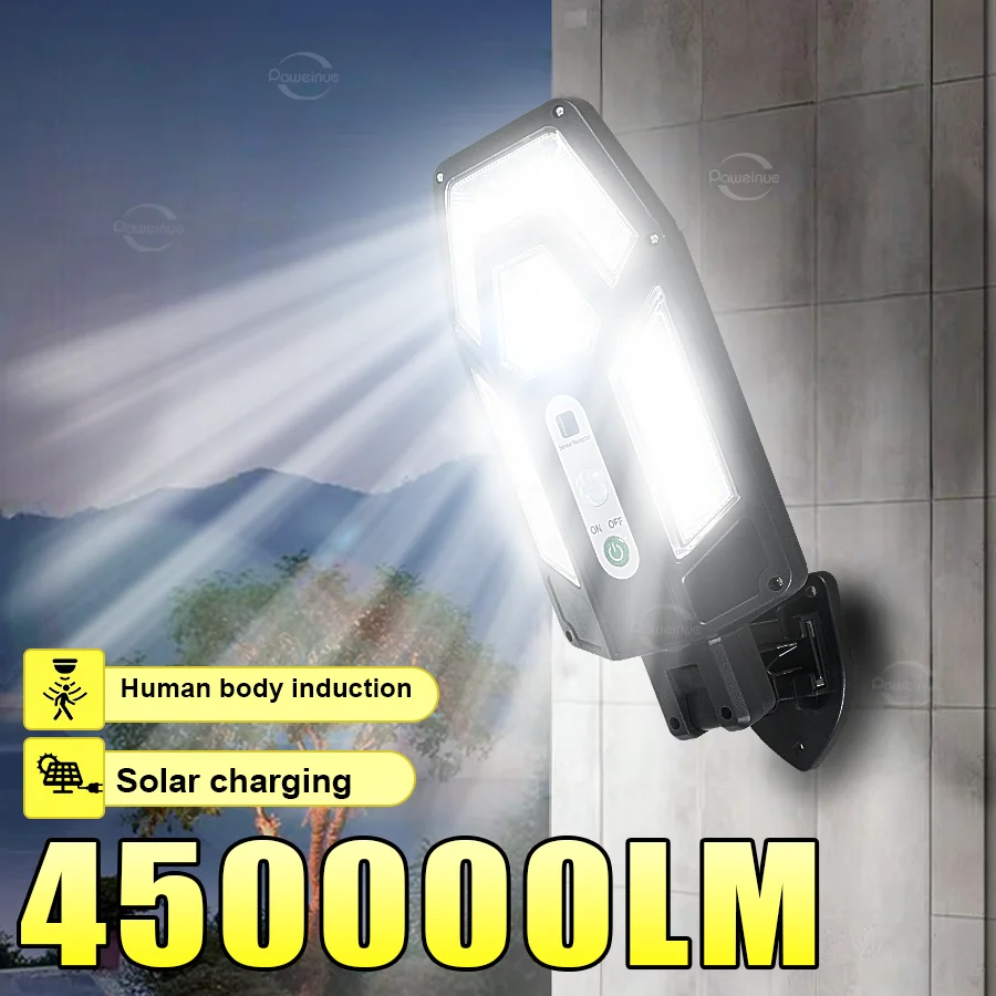 

500W сверхвысоко яркие солнечные светодиодные огни на открытом воздухе IP66 водонепроницаемые дворные огни 3 режима светодиодные уличные огни 55 светодиодные наружные огни