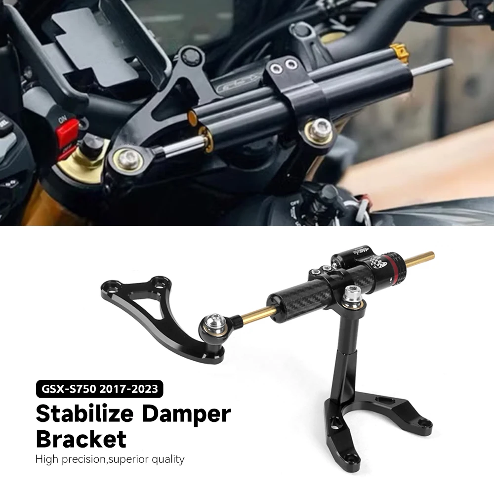 

For Suzuki GSX S750 GSX-S750 GSXS750 2017-2023 Motorcycle Steering Stabilize Damper Shock absorber Bracket Mounting Kit