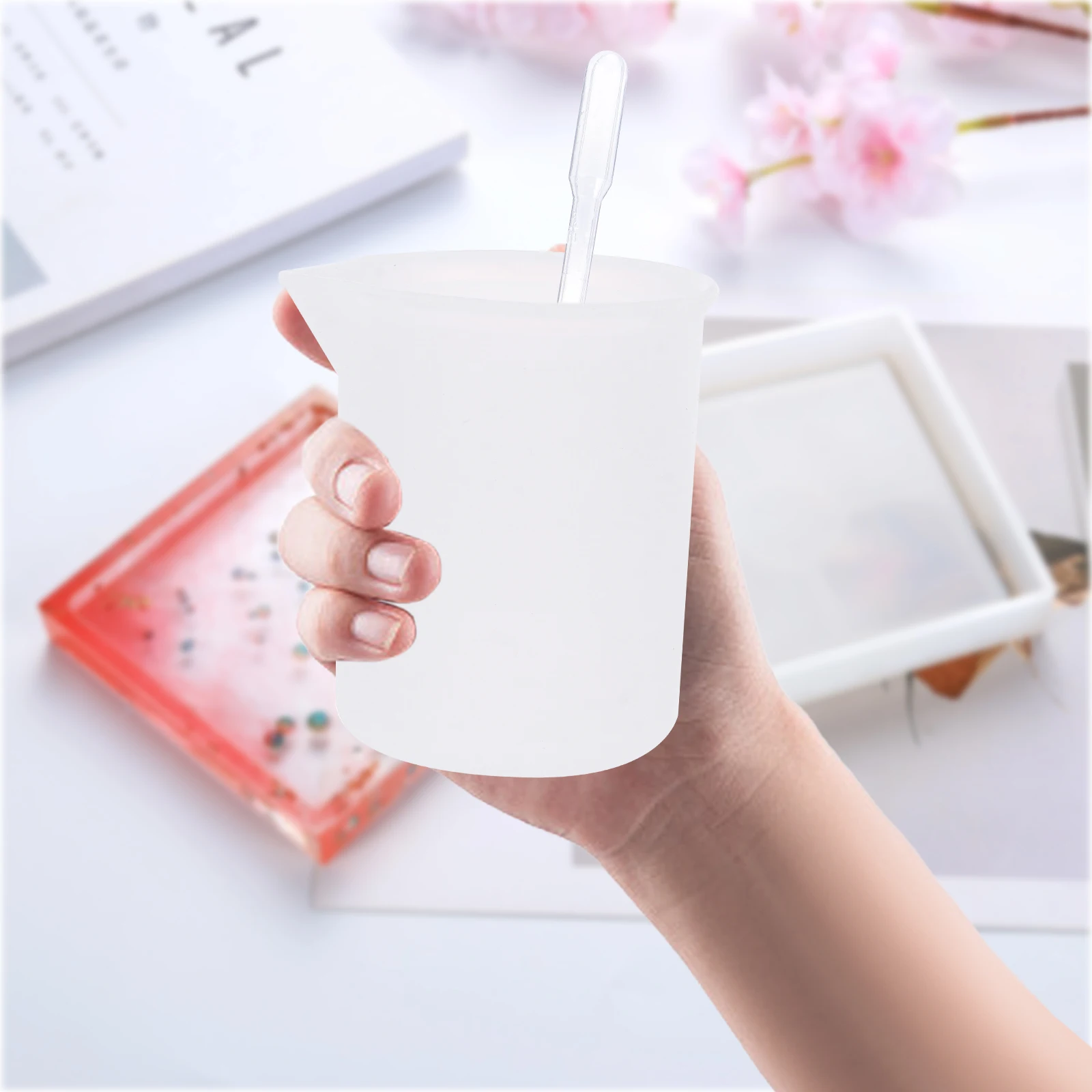 

Silicone DIY Epoxy Resin Measuring Cups Mixing Tools Crystal Pigment Stirring Stirring Cup Jewelry Crafts Accessories
