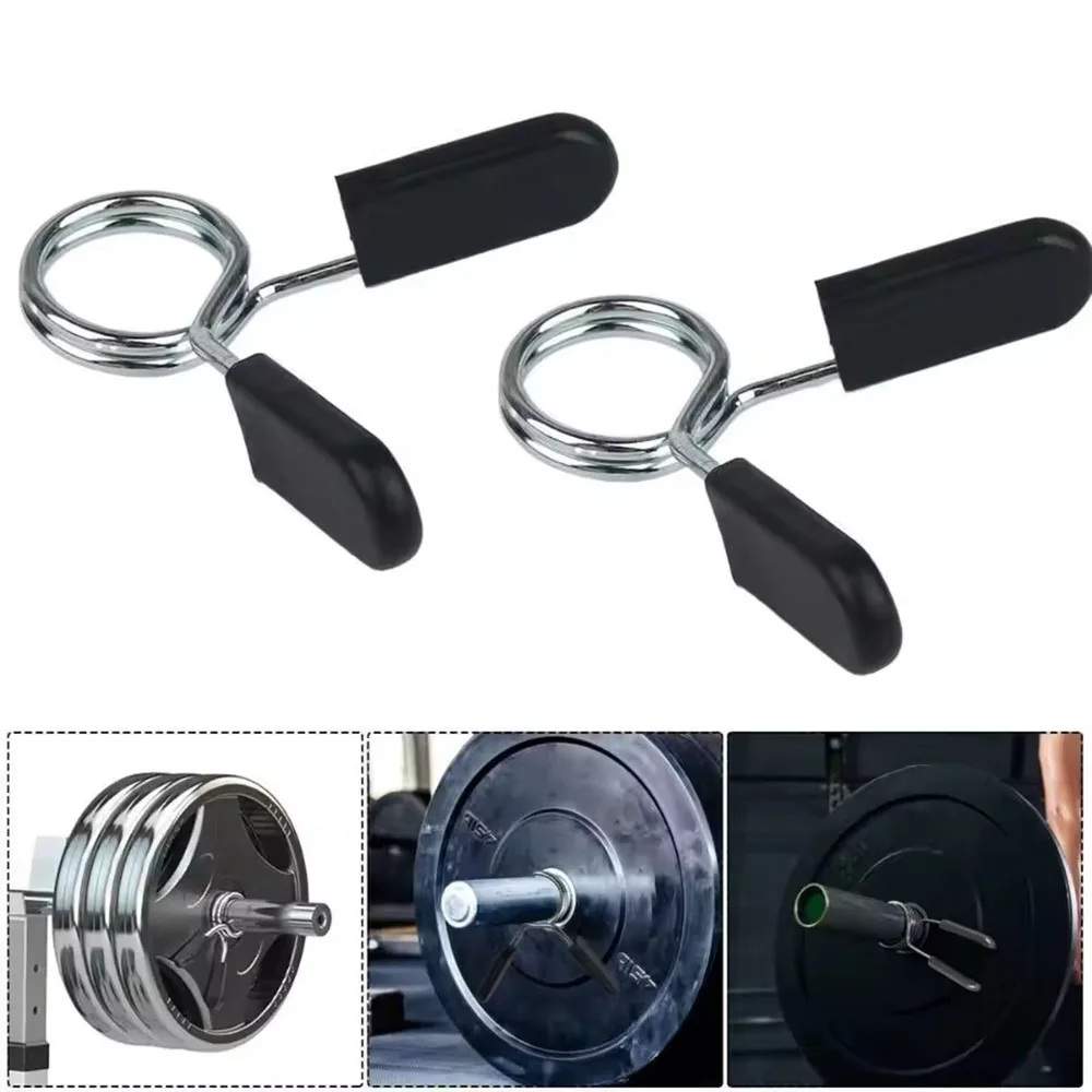 Quick Release Barbell Clamps Spring Clips for 25mm/28mm/30mm Weight Bar Secure Locking for Powerlifting and Home Gym Workout