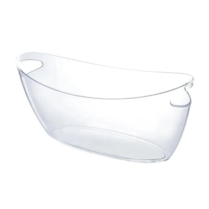 

【ELECTRONIC-ACCESSORIES】Large 5L Clear Acrylic Ice Bucket For Champagne, Wine, Beer Drink Cooler Tub With Included Scoop For Hom