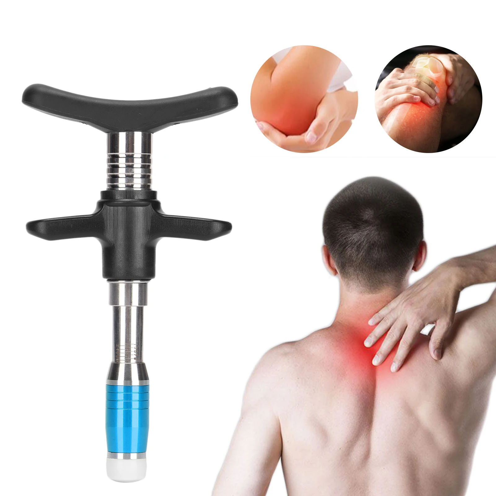 

Portable Manual Spinal Massager Manual Chiropractic Adjustment Tool 10 Levels Force Heat Resistance for Body Muscle Relaxation