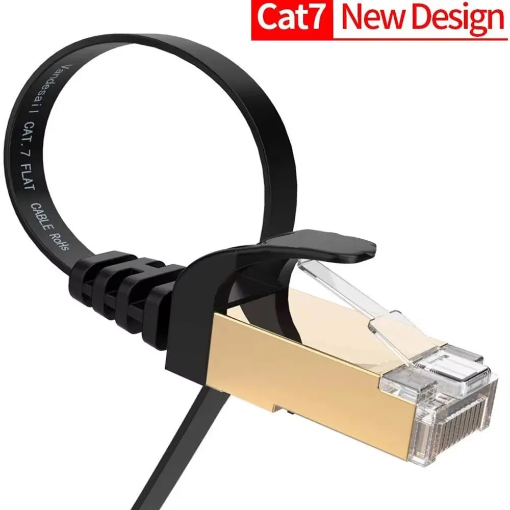 CAT7 Ethernet Cable 40Gbps 2000MHz High-Speed LAN Cable for PS4 Router RJ45 Network Internet Connection