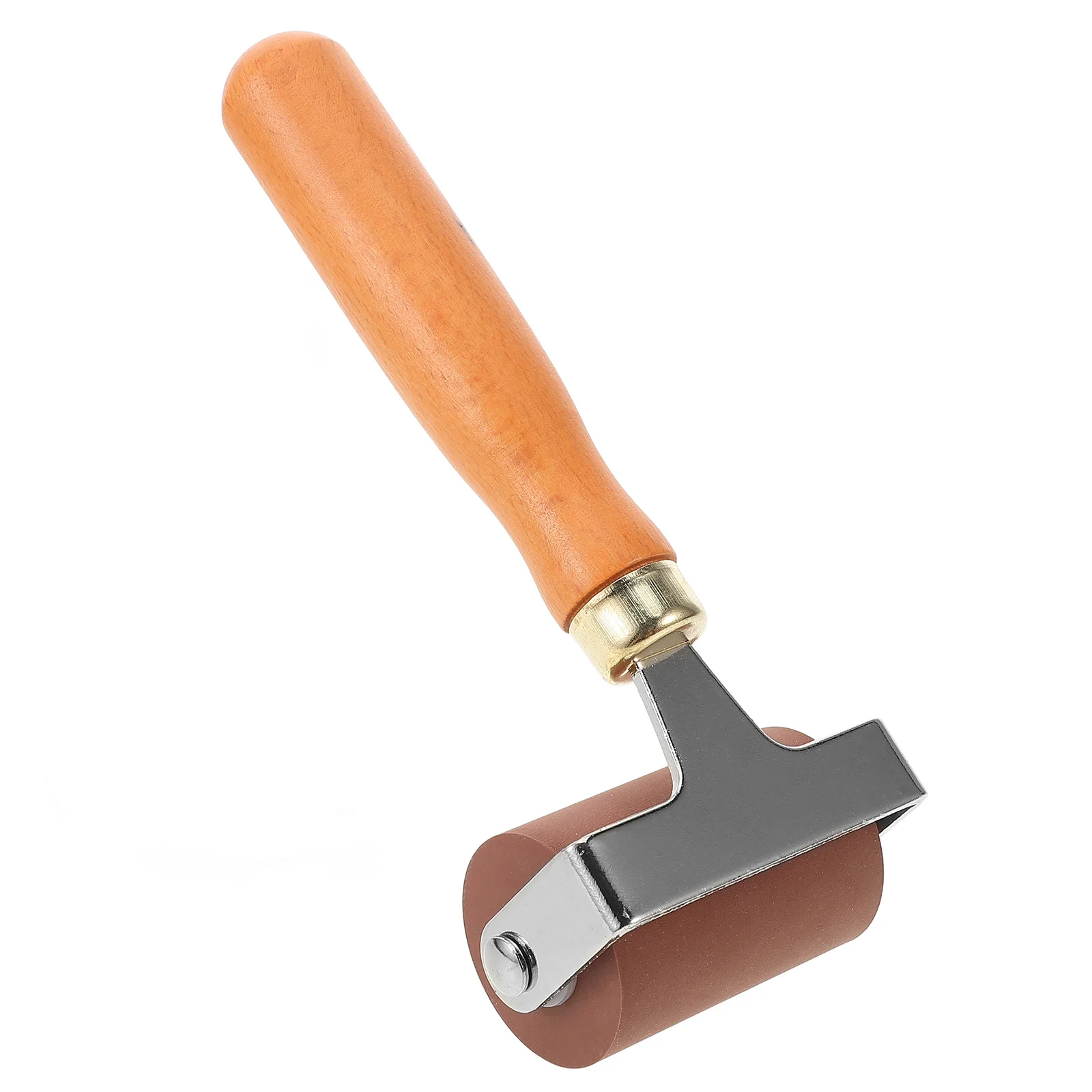 Printmaking Roller Rubber For Painting Crafting Ink Applicator Wood Handle Smooth Surface Art Craft Tool Glue