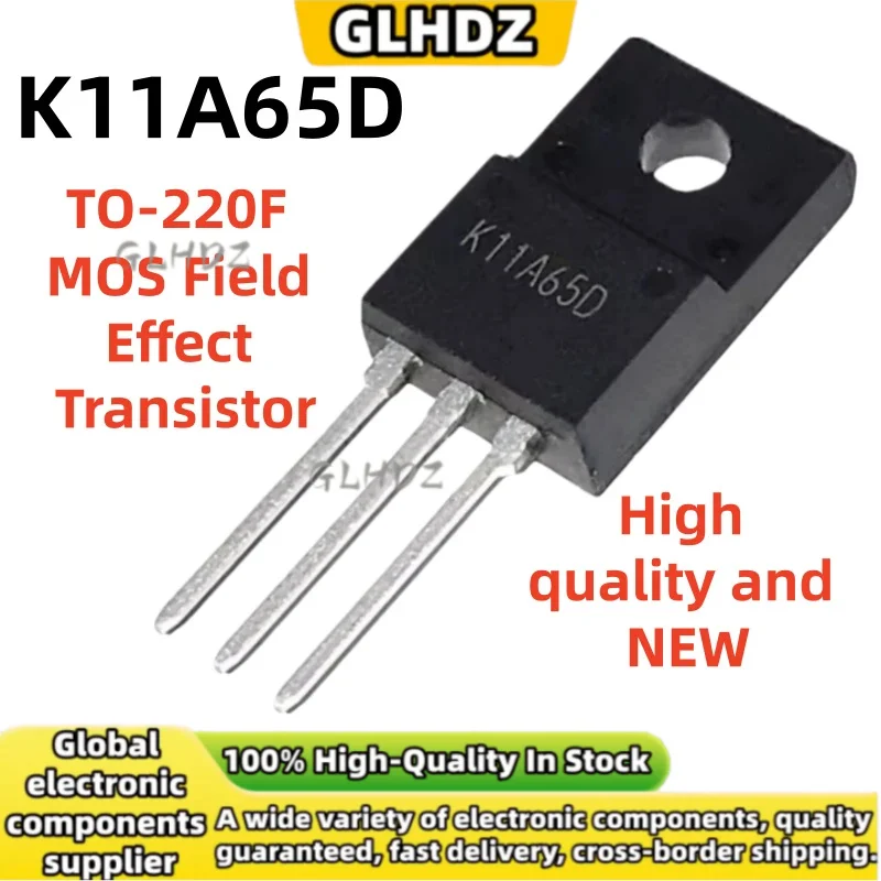 Nuevo transistor de efecto de campo MOS original TK11A65D K11A65D TO-220F, 10-100 unidades, en stock