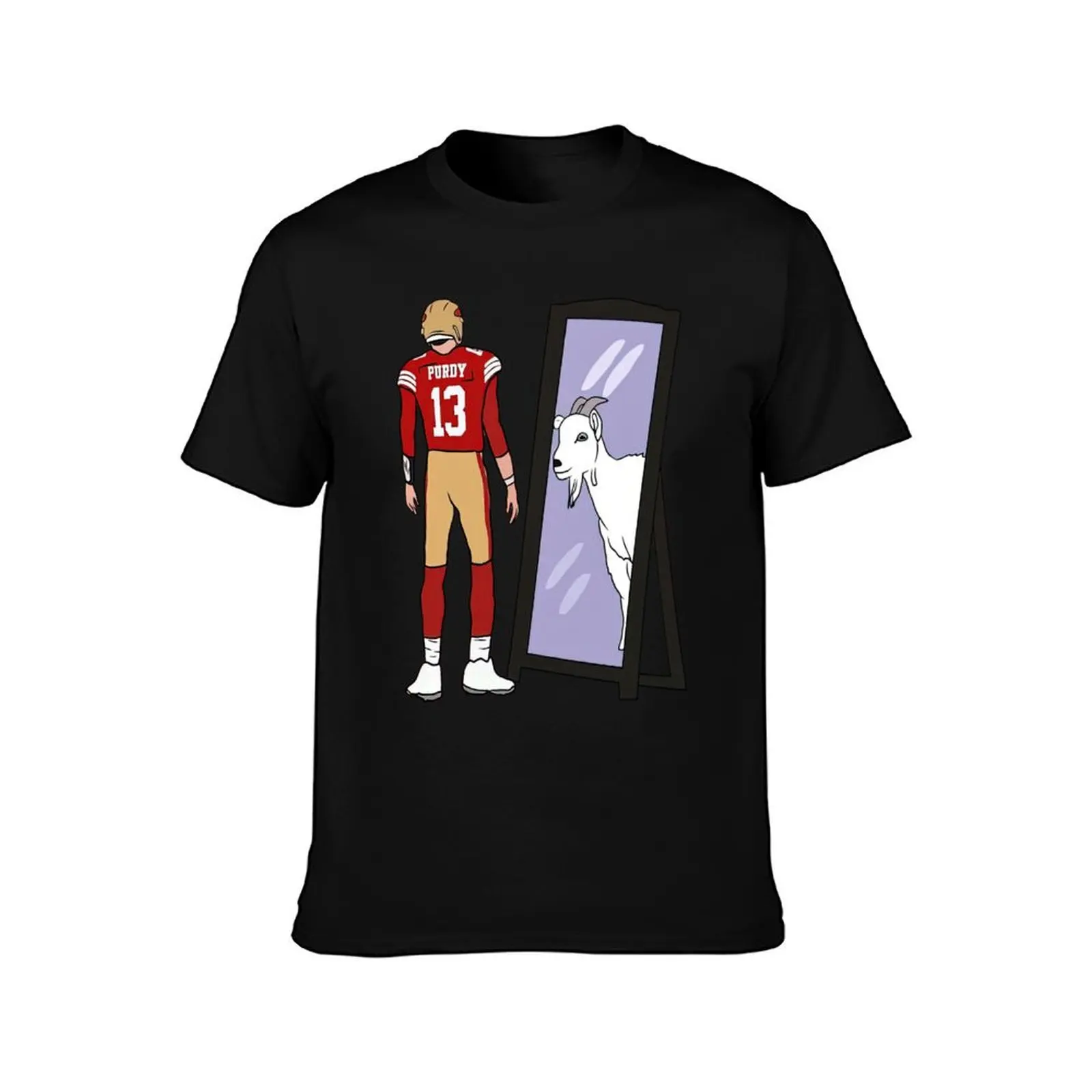 Brock Purdy Mirror GOAT Posters and Art T-Shirt Athletic Fit Sports Short Sleeve Top