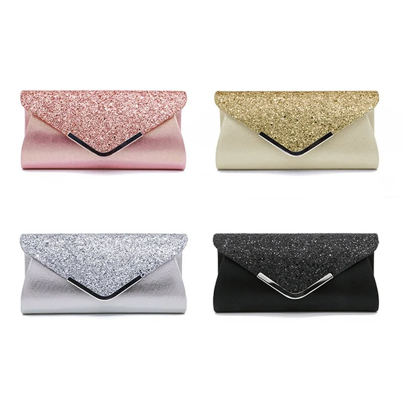 Glitter Bling,Shiny Elegant And Fashionable Envelope Clutch Bag, Party Wedding Handbag For Women Dinner Bag