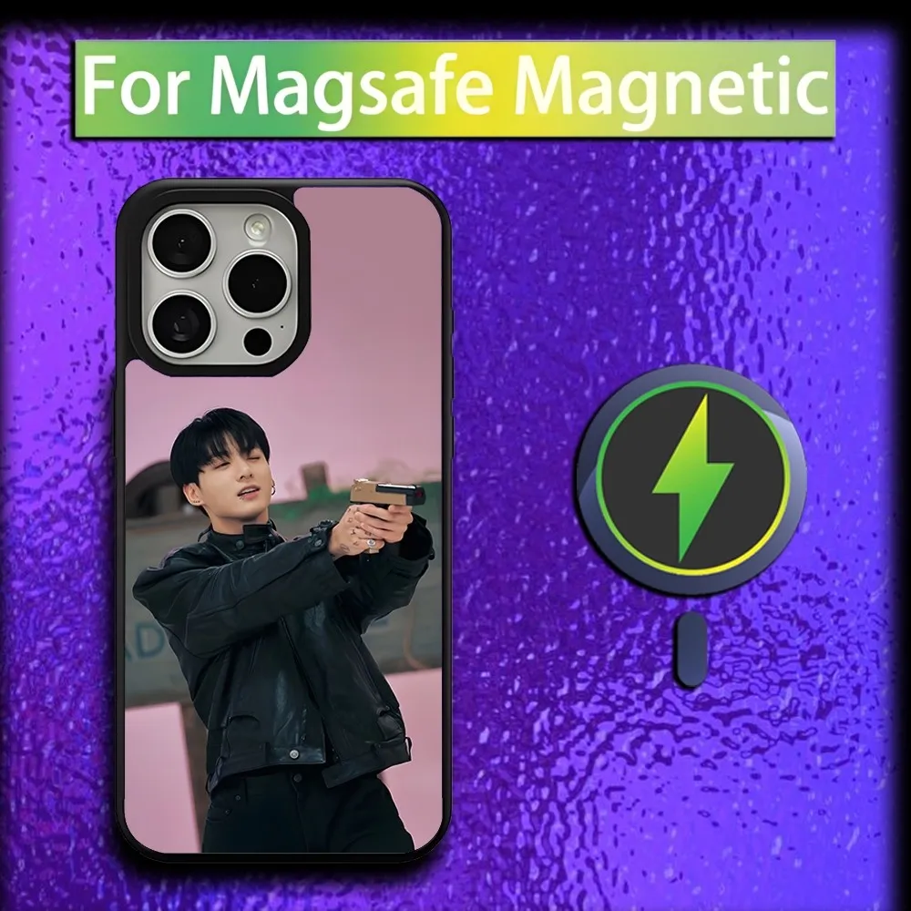 Singer J-JungKookS-S Phone Case For iPhone 16,15,14,13,12,11,Plus,Pro,Max,Mini Magsafe Magnetic Wireless Charging