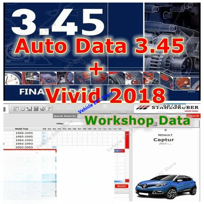 2026 Hot Auto Data 3.45 Car Software Vivid Workshop Data Atris-Stakis Technik 2018.01V Multi languages Polish Spanish Link