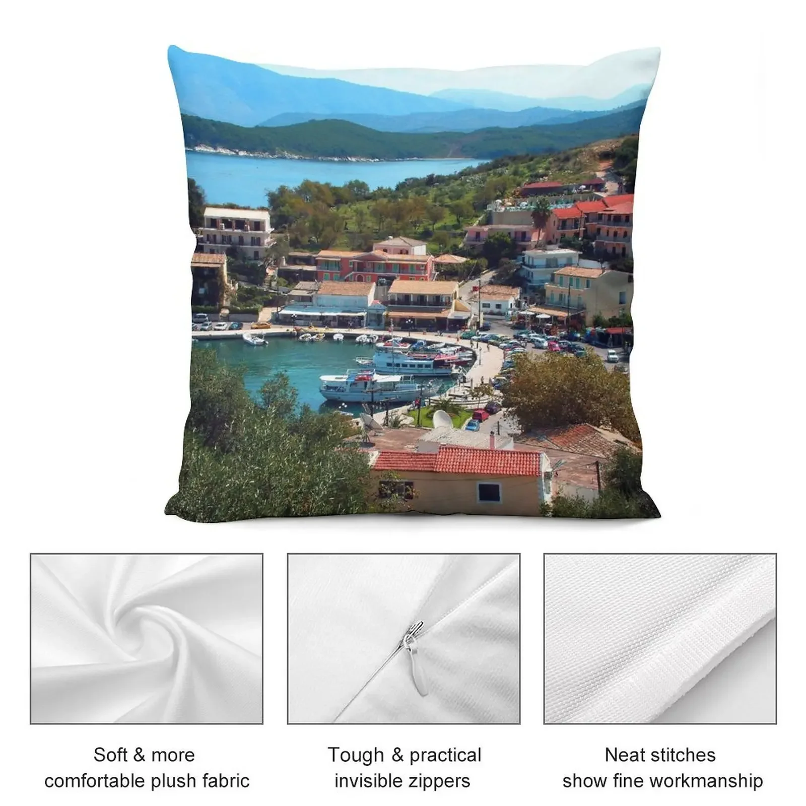 Kassiopi, Corfu Throw Pillow Sofa Covers For Living Room Pillow Cover christmas pillowcases Luxury Pillow Case