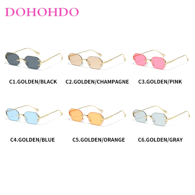Luxury Brand Designer Sunglass Classic Metal Rimless Polygonal Men Women Sunglasses Summer Traveling Drive Eyeglasses UV400 Очки