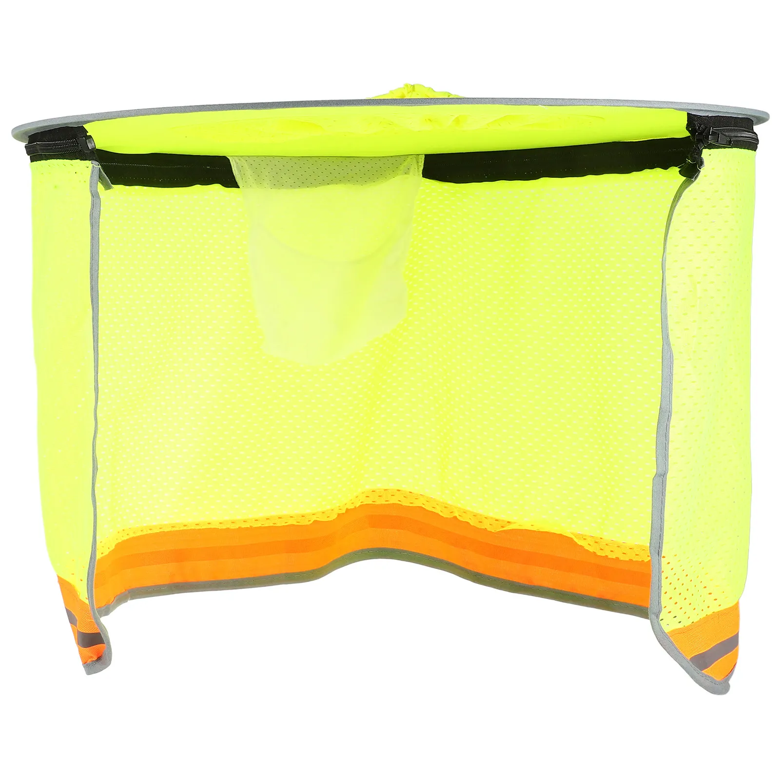 Safety Sun Shade Hard Hat Brim Shade with Neck Cover Uv Protection Breathable Ventilation Bright Color Construction Site