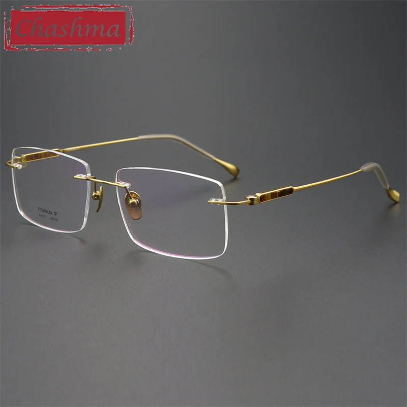 

Chashma Prescription Glasses Jade Top Quality Men Pure Titanium Ultra Light Optical Eyewear Flexible Eyeglasses Frame Male