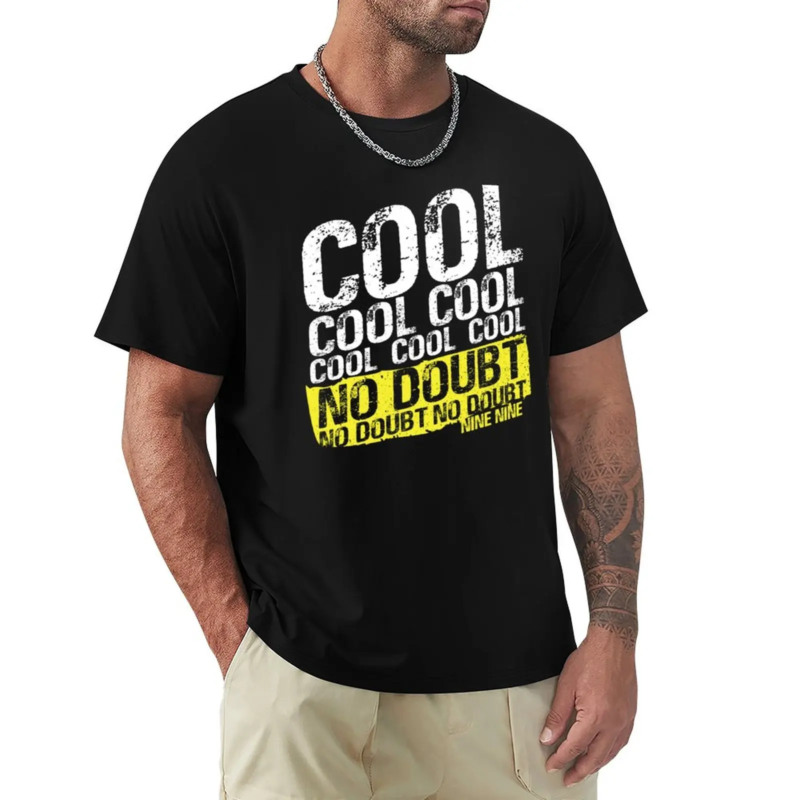 T-shirt gráfica legal masculina, Roupa estética, Tops de verão, Cool Tees, Sem dúvida