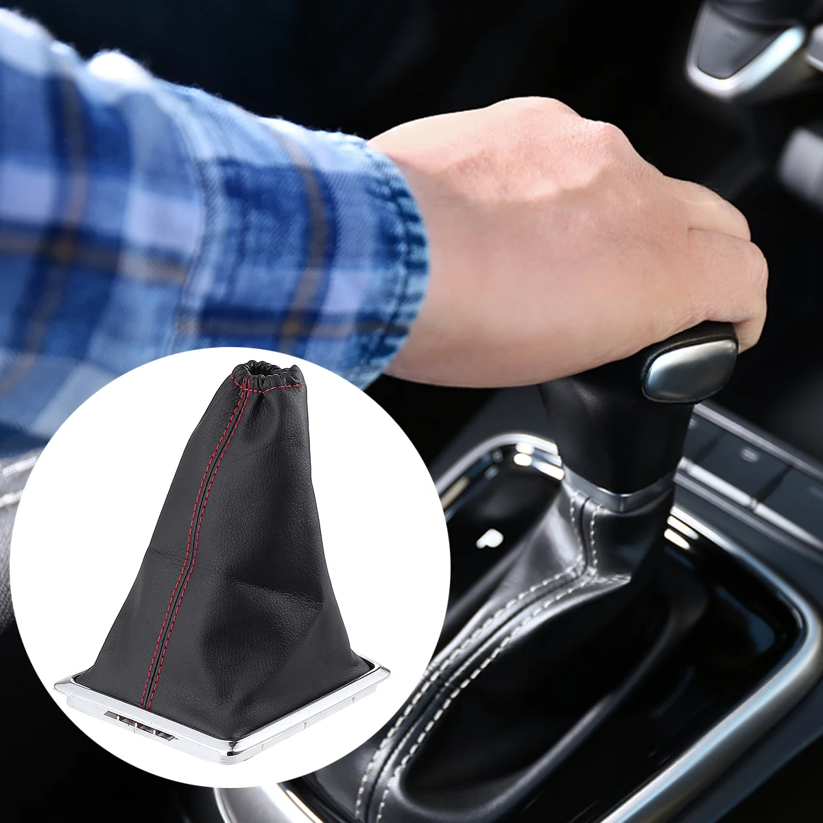 

Handball Dirt-Proof Cover Car Accessories Dust-proof Manual Gear Shifter Gaiter Lever Stick Boot Pu Imitation Universal