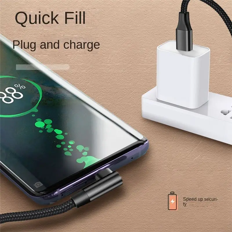 (ABDH) 1M Type-C Fast Charging Cable Charging Data Cable Double Type-C Head Data Cable for Xiaomi Huawei Samsung Accessories