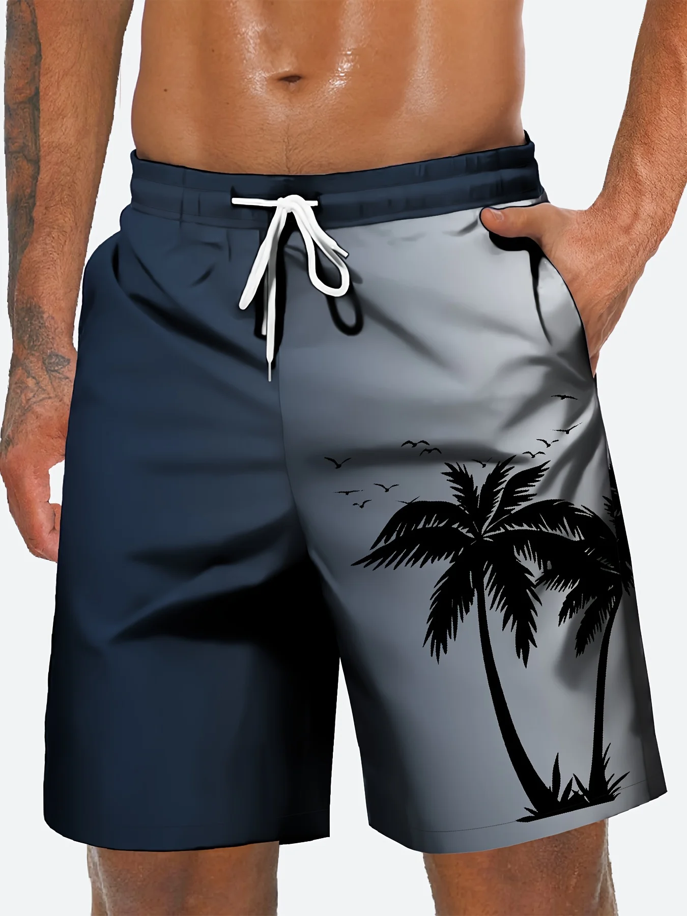 

Gradientcolor 3D Coconut Tree Print Sport Waterproof Quick-dry Men Women Surfing Casual Outdoor Pop Vacation Beach Short Pants
