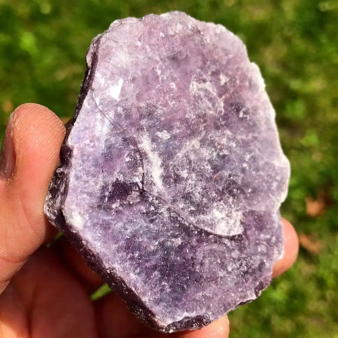 

Purple Lepidolite Mica Slice, Natural Mineral Piece, Energy Gem Specimen, Home Display & Spiritual Decor Gift