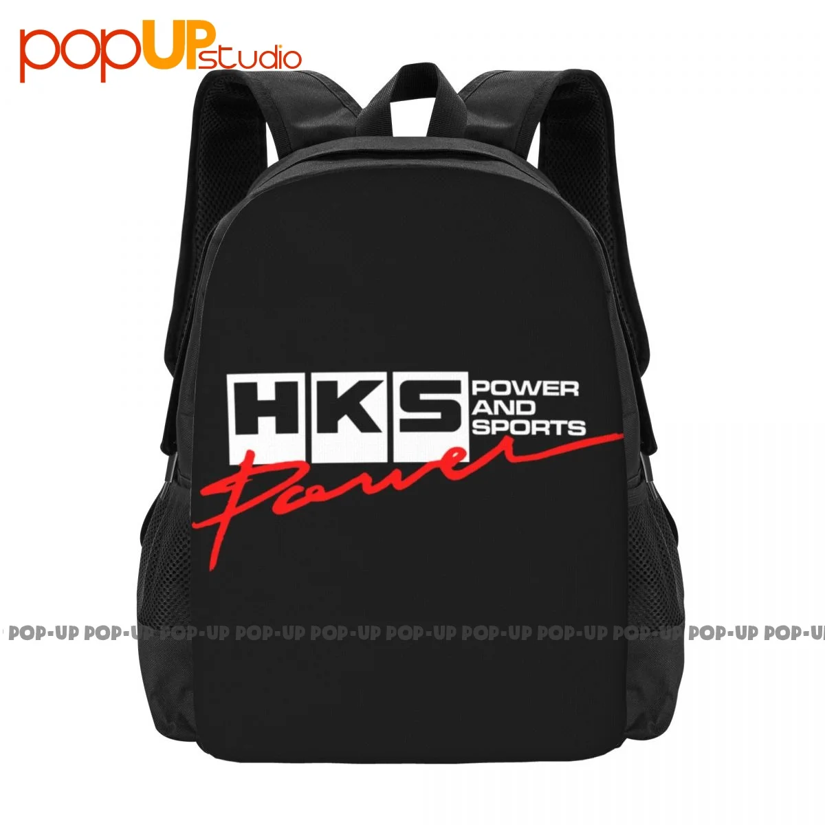 Jdm Hks Power And Sports Japanese Style Logo Backpack Large Capacity School Art Print Sports Style Large Capacity