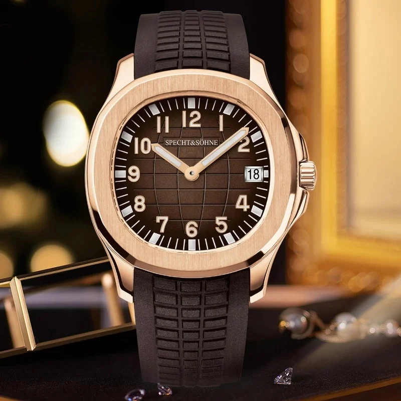 Specht & Söhne Ultrathin Men's Watch Japan Quartz Watch Stainless Steel Rubber Strap Sapphire Crystal Waterproof Reloj Hombre
