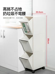 Japanese Imported Dry and Wet Separation Garbage Can 3 Categories, Double Layer, Triple Layer, Large Kitchen with Cover