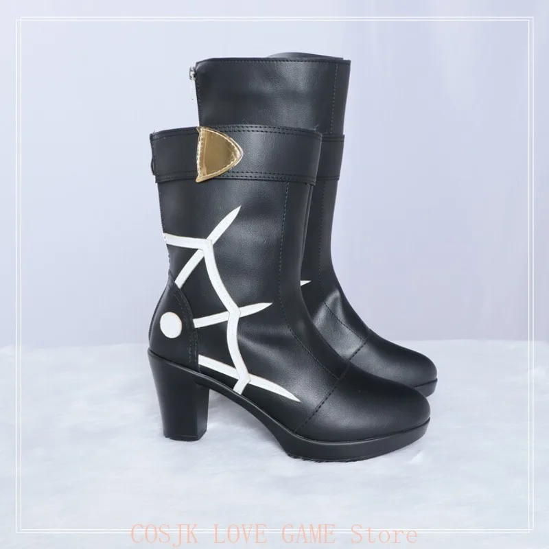 

Honkai Star Rail Kafka Cosplay Shoes Anime Chinese Style Halloween for Women Men Game Zipper Mid-calf High Heels Boots Prop