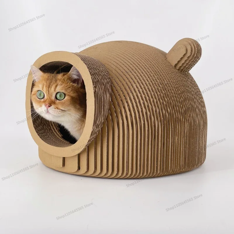 For Pets, Corrugated Paper Cat Scratching Board and Cat Bed Integrated