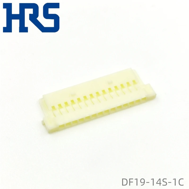 DF19-14S-1C HRS الملعب 1 مم 14P صف واحد من موصلات الأسلاك إلى الأسلاك البيج