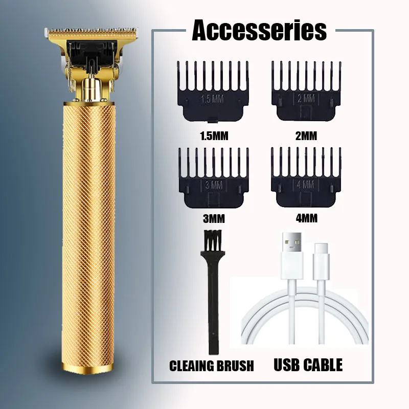 Nieuw! T9 elektrische tondeuse/accessoires |   Professioneel USB-scheerapparaat |   0 mm kale vervaging snijmachine draagbaar voor mannen thuis kapsel