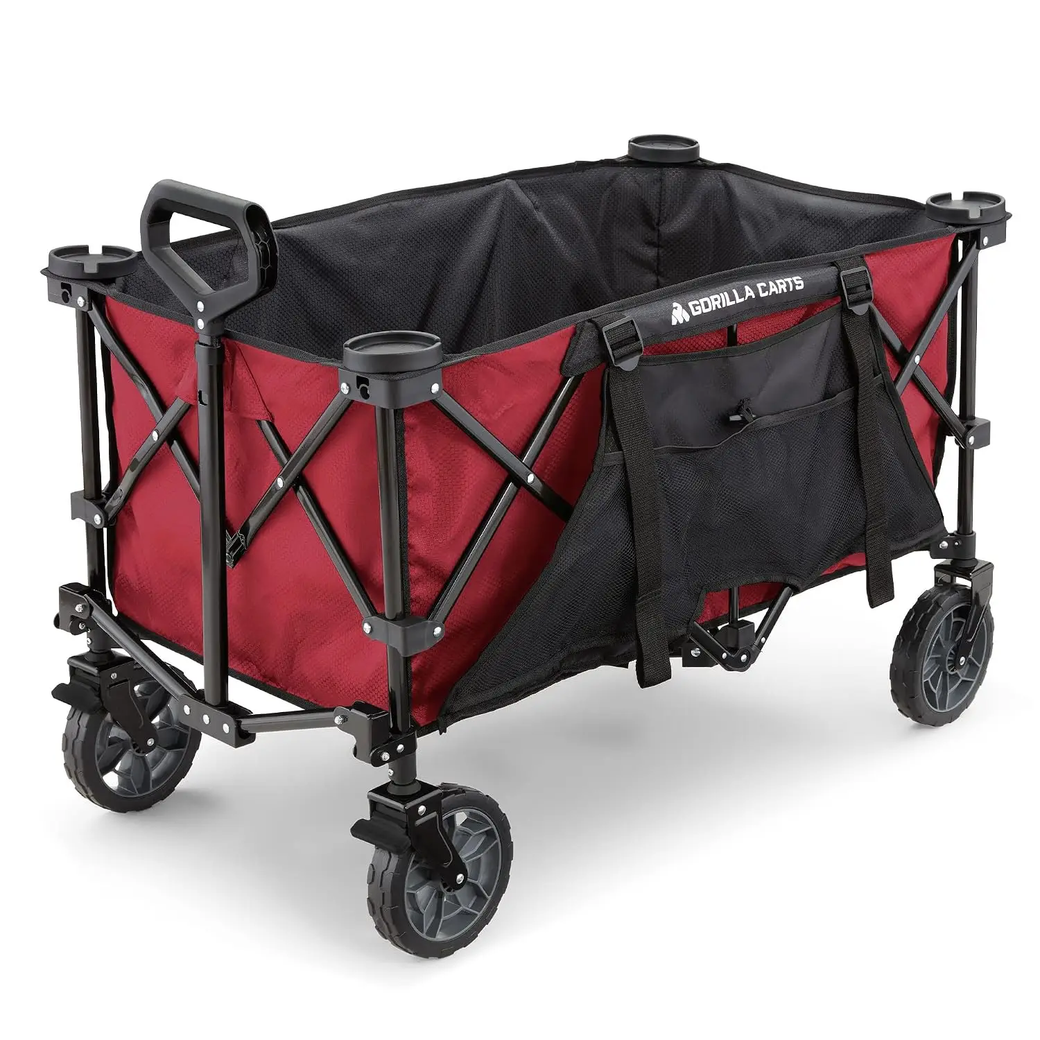 Collapsible Folding Outdoor Utility Wagon, 7 Cu Ft, Red, Customized
