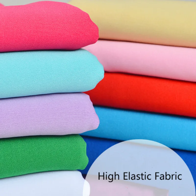 

Stretchy Jersey Fabric For Diy Tops And Dress Casual Wear Cloth Sewing Material by the meter