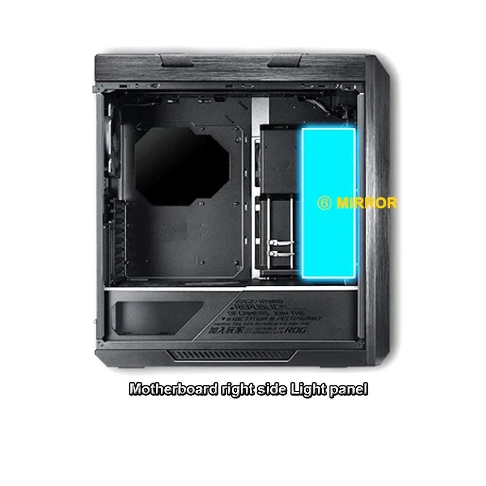 RGB Ayna Aydınlatma Paneli ASUS ROG Helios GX601 Kılıfı, DIY Şasi Güç Arka Plaka ARGB Işık Kurulu PC Modding AURA SYNC