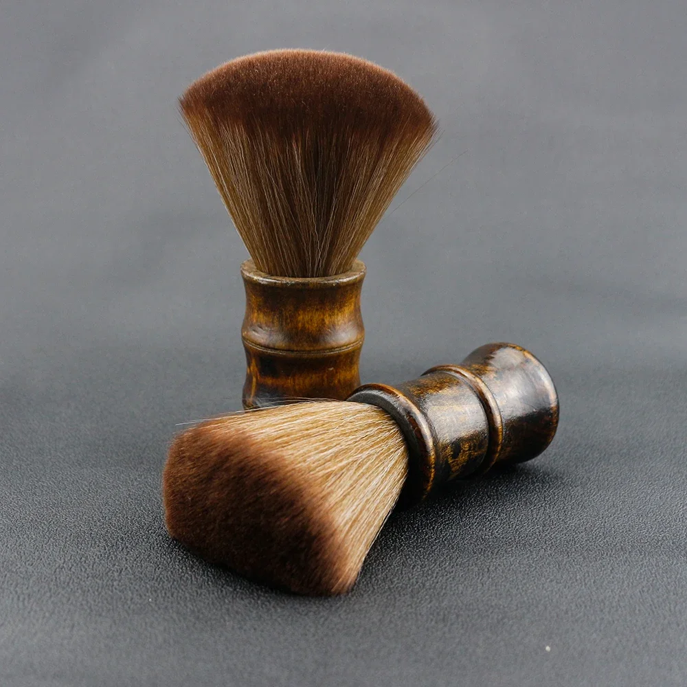 Professional Soft Barber Neck Face Duster Brushes Hair Cleaning Brush Wood Handle Hair Cutting Hairdressing Barber Neck Brush