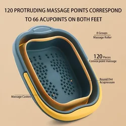 Collapsible Foot Bath Foot Soaking Tub with Handle, Foot Spa Bath Massager Foot Bath Basin for Soaking Feet