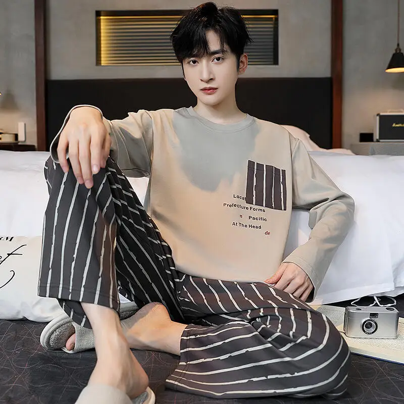 

Menswear Clothing Men's Sports Suit Homewear Pajamas New Youth Clothes Y2K Casual Wear Full Man Tracksuit Sweats Workout Set