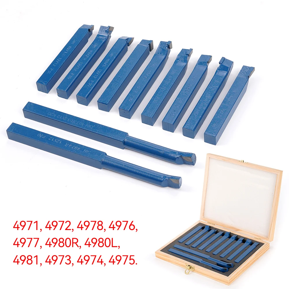 11pcs/set 8/10/12mm P30 Carbide Tip Cutter Turning Boring Bit Mini Metal Lathe Tool Set Carbide Metal Working Lathe Thread Tools