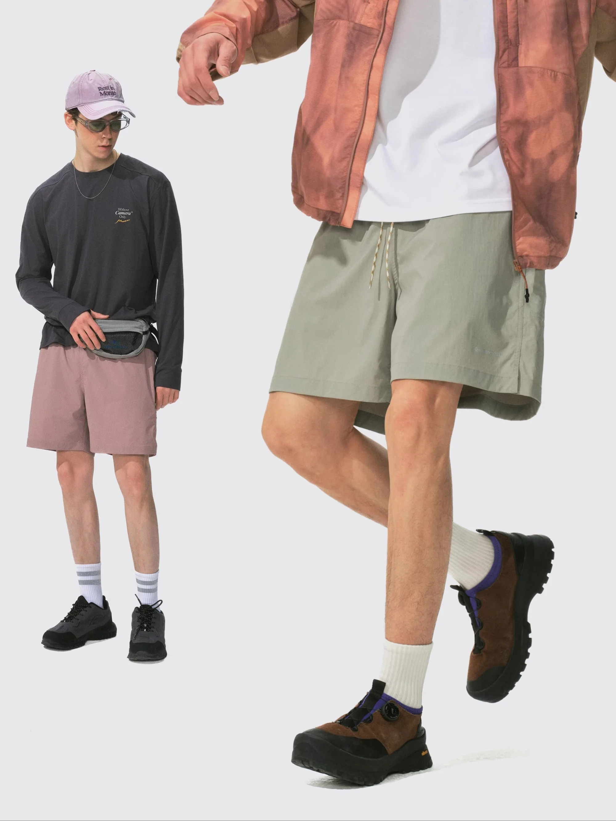 

Monterest Men's Outdoor Reflective Print Color orts Five-ket Dstring Beach Pants Youthful Spring Summer orts