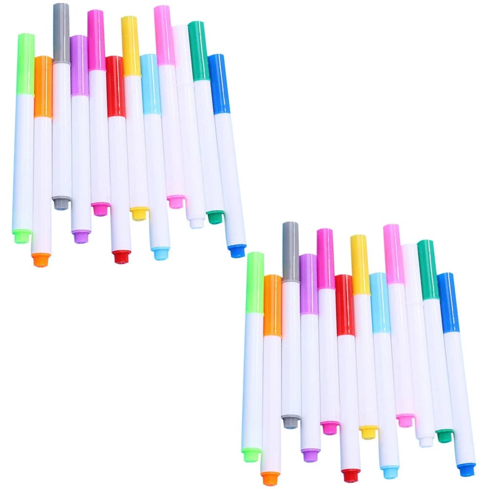 

24 Pcs Water Soluble Chalk Marker Markers for Dry Erase Board Chalkboard Pens Erasable Fine Tip Hand Grip White